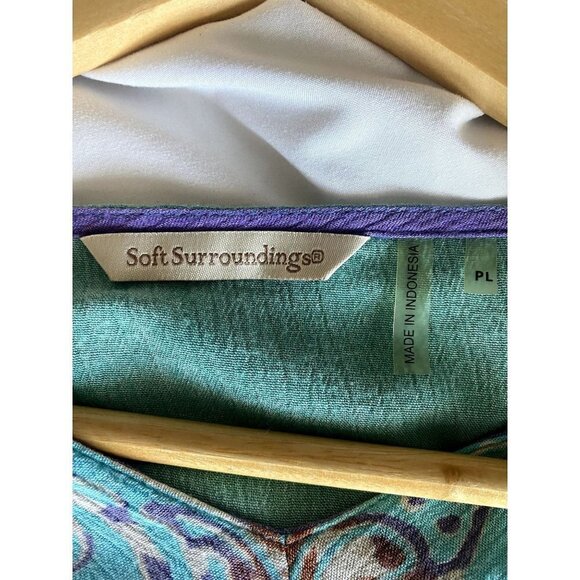 Soft Surroundings Top Small Art To Wear Fairy Asymmetrical Rainbow Colorful - Picture 9 of 10